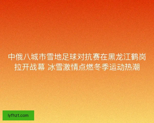 中俄八城市雪地足球对抗赛在黑龙江鹤岗拉开战幕 冰雪激情点燃冬季运动热潮 中俄八城市雪地足球对抗赛在黑龙江鹤岗拉开战幕 冰雪激情点燃冬季运动热潮